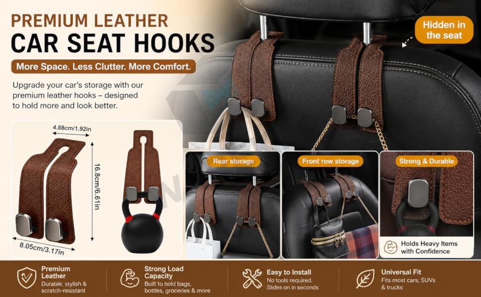 Premium Car Seat Hooks