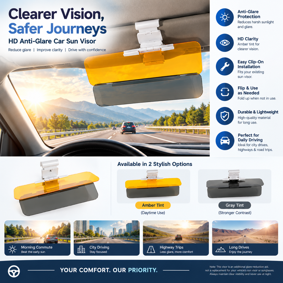 Balckiy SunVeyra Dual-Panel Driving Shield