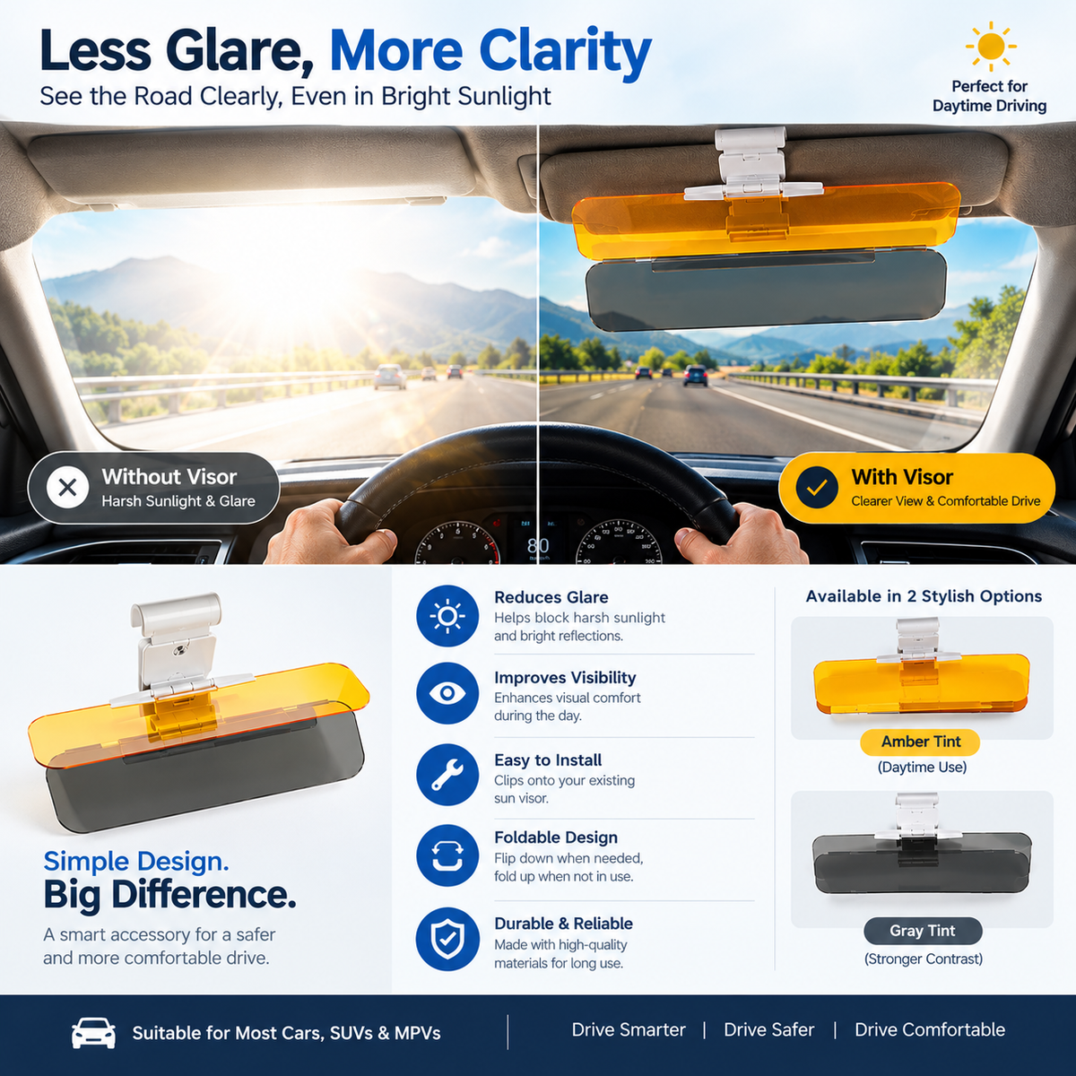 Balckiy SunVeyra Dual-Panel Driving Shield