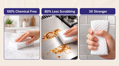 Magic Sponge Eraser Pads (Pack of 2) – Micro-Fiber Cleaning Sponge
